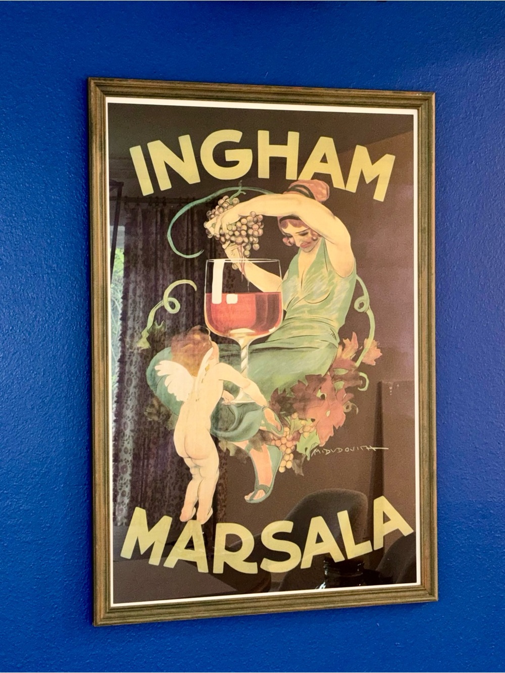 Marsala Vintage Style Framed Art Print